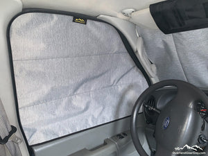  Insulated Front Window Covers - FRONT WINDOWS ONLY - Ford Econoline Window Shades by Overland Gear Guy