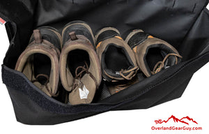 Roof Top Tent Shoe Bag by Overland Gear Guy, Shoe Storage for Roof Top Tent