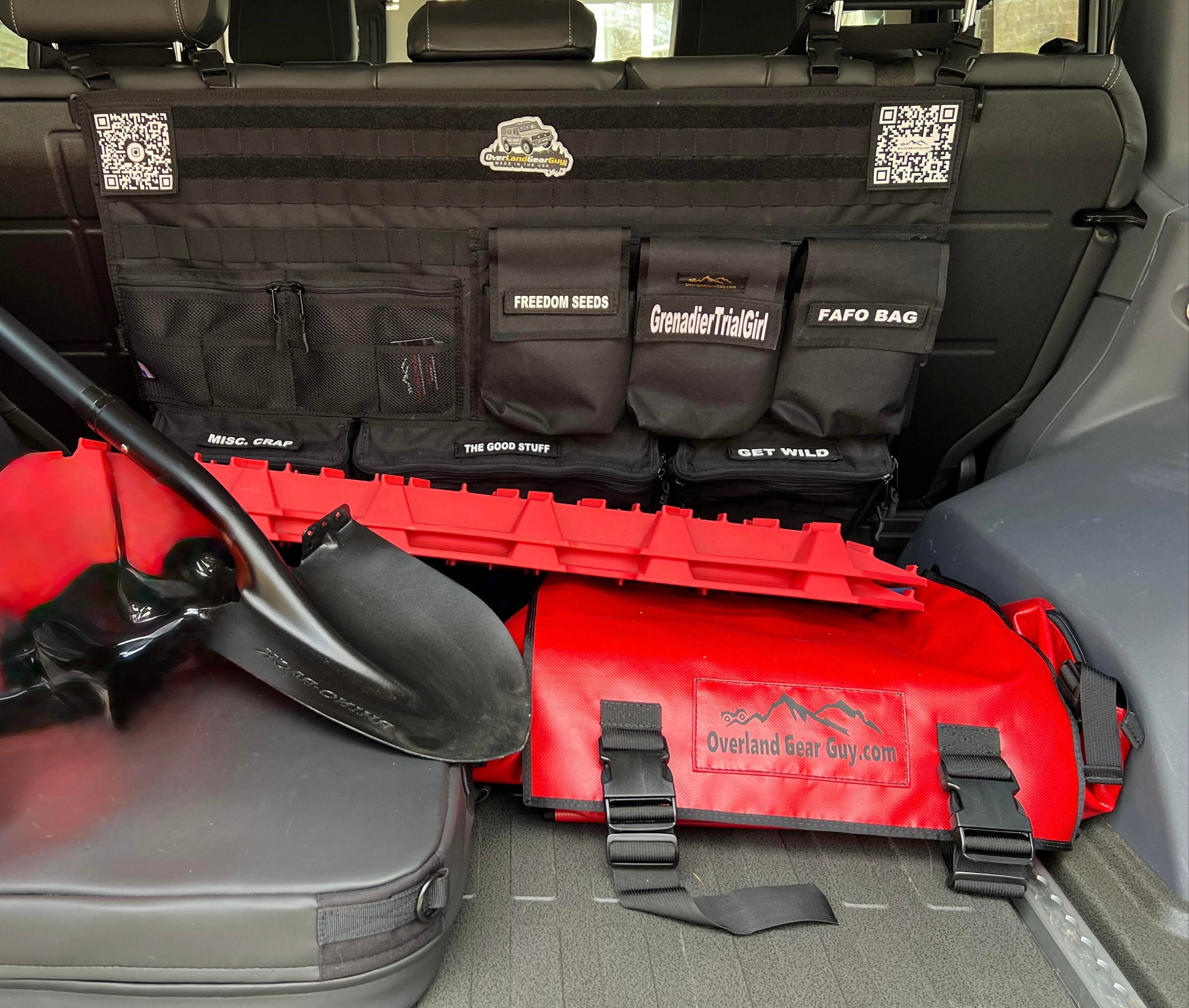 gear seat Rear Bench Seat Organizer Purple