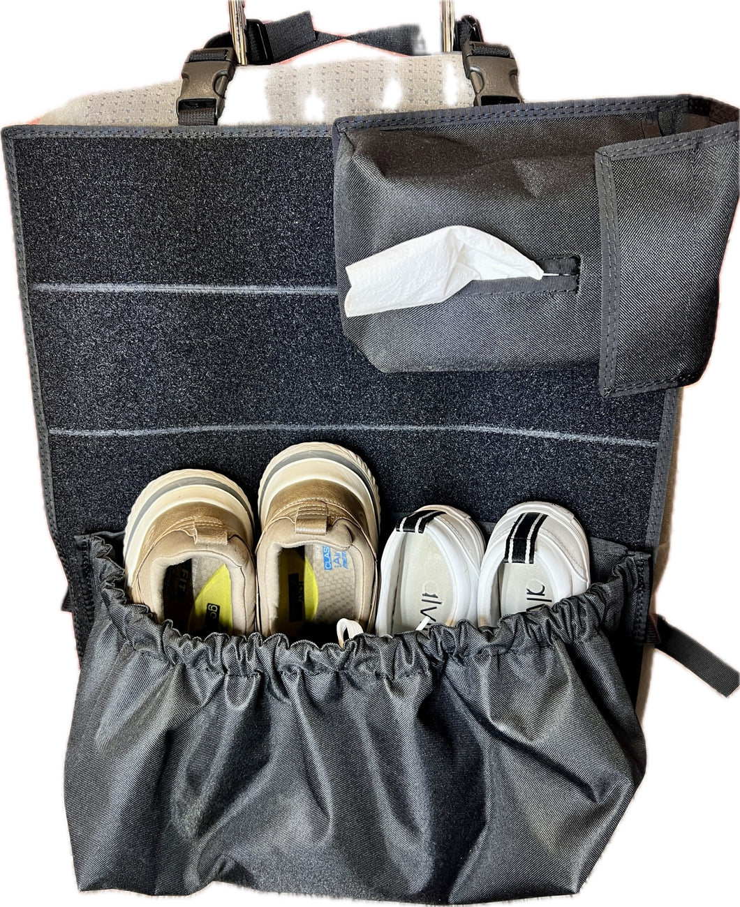 Shoe Organizer Pouch Modular Velcro Pockets
