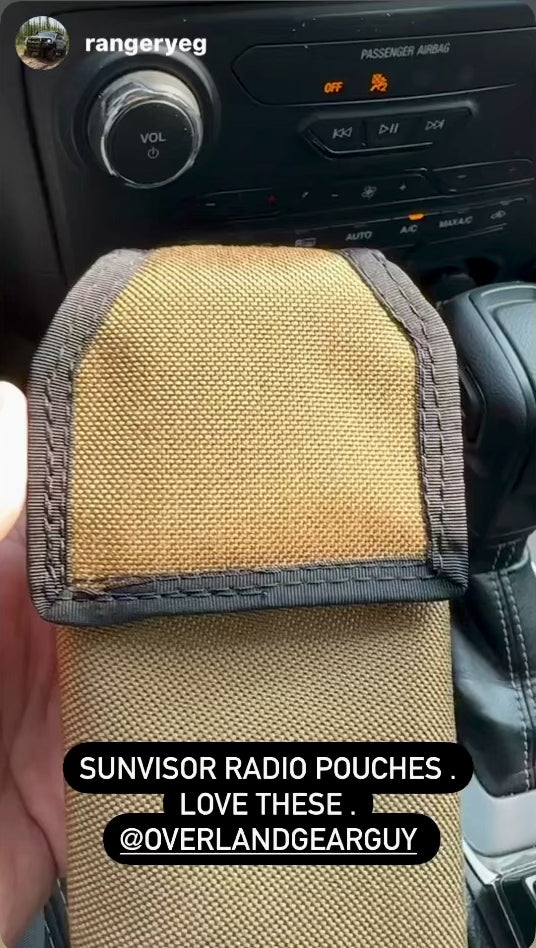 Sun Visor Radio Pouch