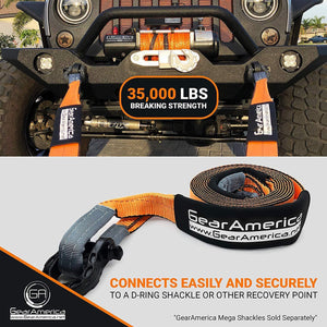 Heavy Duty Recovery Tow Strap 3" x20' | 35,000 LBS Rated Capacity