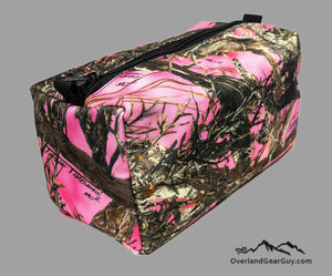Pink Camo Toiletry Travel Bag by Overland Gear Guy, Travel Bathroom Bag