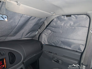  Insulated Front Window Covers - FRONT WINDOWS ONLY - Ford Econoline Window Shades by Overland Gear Guy