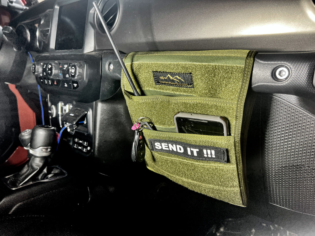 Jeep Grab Handle Flat Pocket Velcro, Organizer with velcro for patches