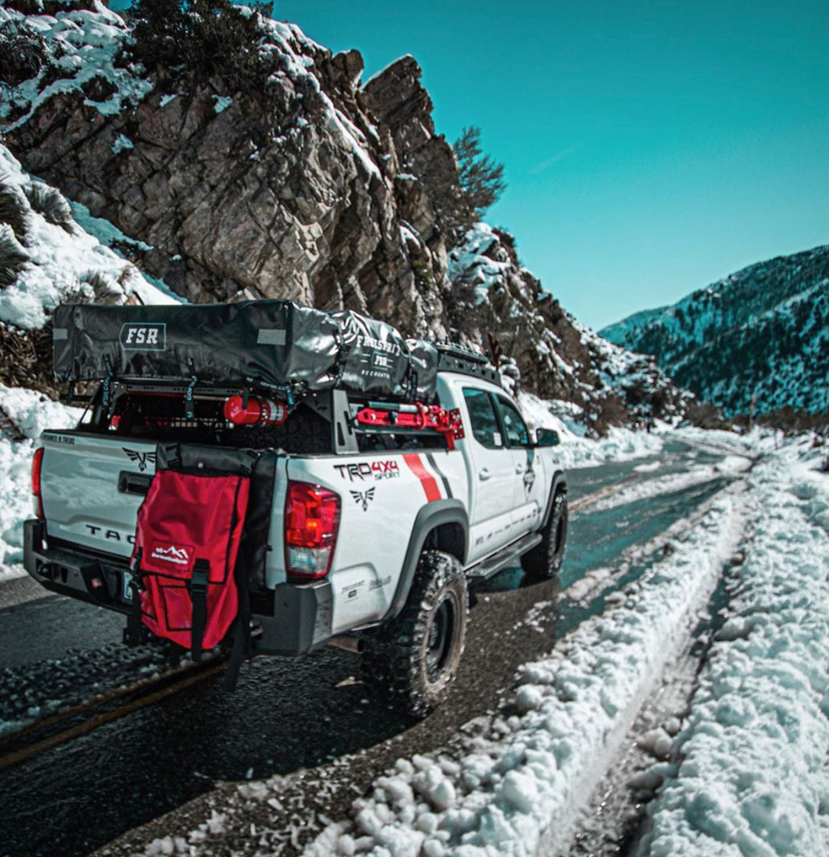 Trd, trd pro, camping hat, snow mountains, Toyota