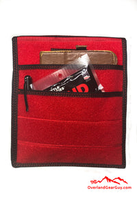 Red Velcro Pocket, Accessories Flat Pocket with Velcro by Overland Gear Guy