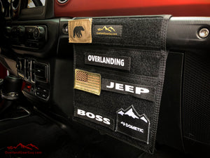 Black Jeep Passenger Grab Handle Accessories Flat Pocket with Velcro by Overland Gear Guy