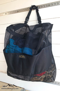 Mesh laundry bag for campervan, van life accessories by Overland Gear Guy
