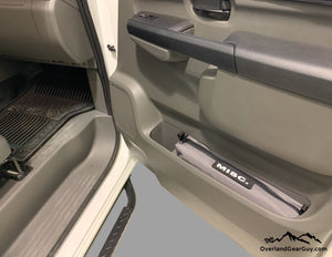 Custom Door Cubby Pouches for Nissan NV, Nissan NV van accessories by Overland Gear Guy, miscellaneous storage pouch