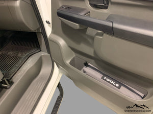 Custom Door Cubby Pouches for Nissan NV, Nissan NV van accessories by Overland Gear GuyCustom Door Cubby Pouches for Nissan NV, Nissan NV van accessories by Overland Gear Guy, tool storage van