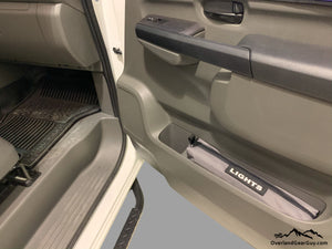 Custom Door Cubby Pouches for Nissan NV, Nissan NV van accessories by Overland Gear Guy, light storage bag