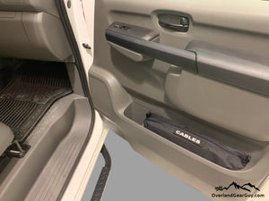 Custom Door Cubby Pouches for Nissan NV, Nissan NV van accessories by Overland Gear Guy, Storage bag for cables