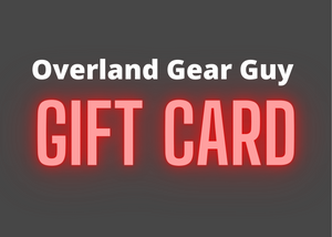 Overland Gear Guy gift card. Made in America custom gear. Simple storage and organization gear for overland, camper van, Jeeps, and more.