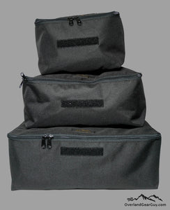 Fabric collapsible storage cube by Overland Gear Guy, soft sided fabric cube, storage accessories