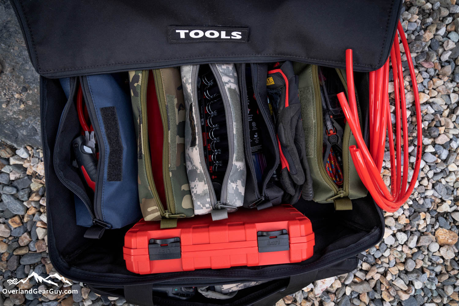  Grease Monkey Tool Backpack, Waterproof Tool Organizer &  Carrier, Black & Red Carflage (GM-22419) : Automotive