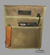 Load image into Gallery viewer, Roof Top Tent Tan Storage Bag by Overland Gear Guy, Coyote Mesh Storage Pocket