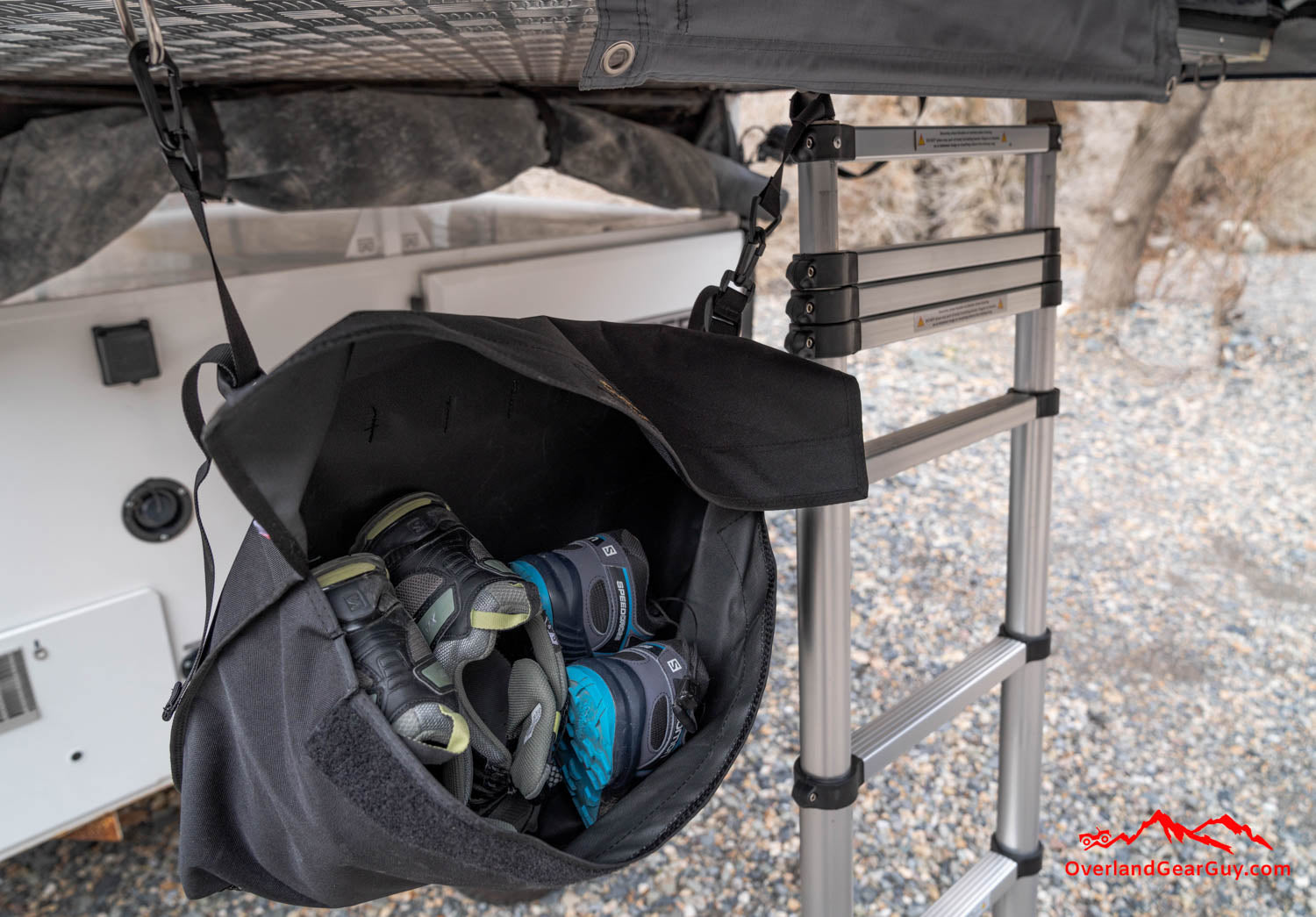 tent boot Roof Top Tent Shoe Bag, Shoe Storage, Boot Bag for Rooftop Tent Large / Burgundy