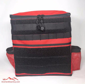 Custom Red Headrest Storage Bag by Overland Gear Guy