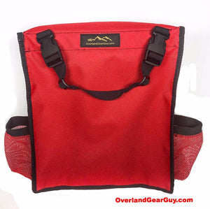 Custom Red Headrest Storage Bag by Overland Gear Guy