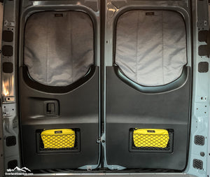 Yellow Storage Pouch with Velcro ID Tag - Sprinter Van Door Storage Pouch by Overland Gear Guy