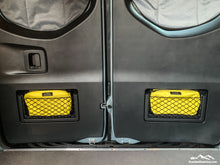 Load image into Gallery viewer, Yellow Storage Pouch with Velcro ID Tag - Sprinter Van Door Storage Pouch by Overland Gear Guy