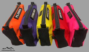 Tool Pouch with mesh ends and velcro ID Tag by Overland Gear Guy, Colorful Tool Pouches, Tool Bags, Custom Tool Pouches
