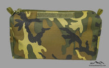 Load image into Gallery viewer, Woodland Camo Storage Pouch with velcro ID Tag by Overland Gear Guy