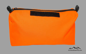Florescent Orange Tool Pouch with velcro ID Tag by Overland Gear Guy